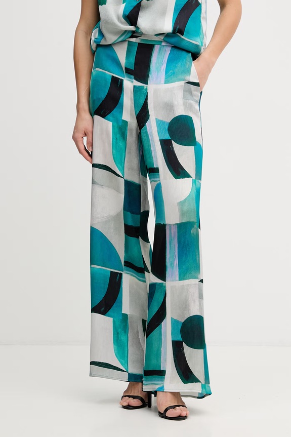 Joseph Ribkoff spodnie wide leg damskie turkusowy 261042