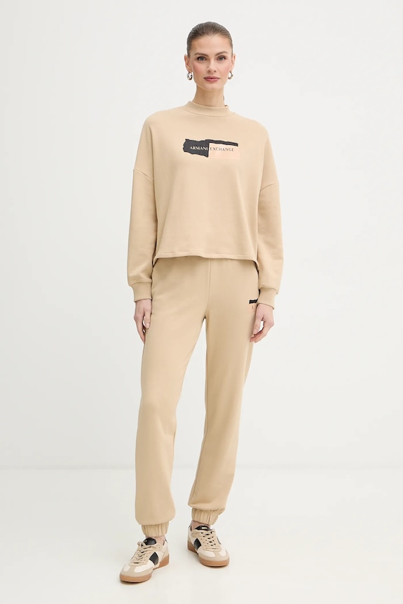 Tepláky Armani Exchange XW001802.AF24312 béžová SS26