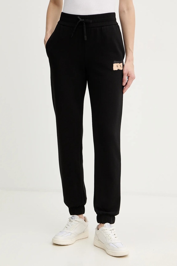 Armani Exchange spodnie dresowe dzianina czarny XW001802.AF24312