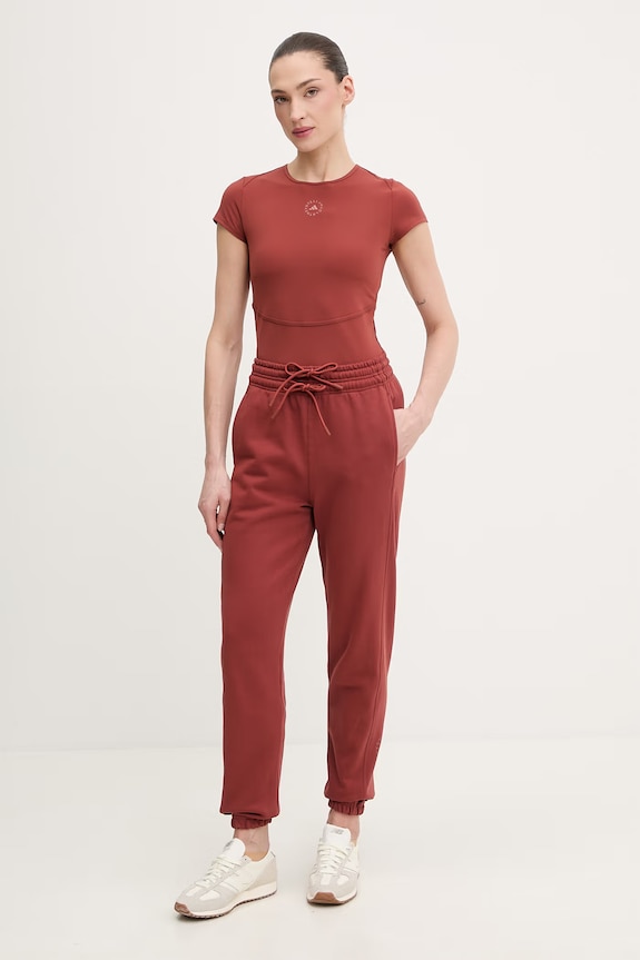 Bavlněné tepláky adidas by Stella McCartney JZ0660 oranžová SS26