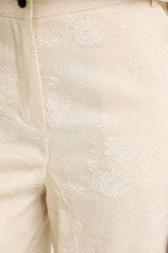 Pinko pantaloni pentru femei, din in bej 106528.A374