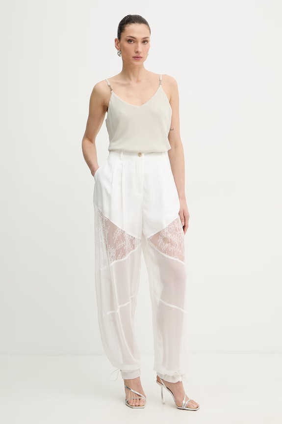 Pinko spodnie damskie 106275.A336 biały SS26