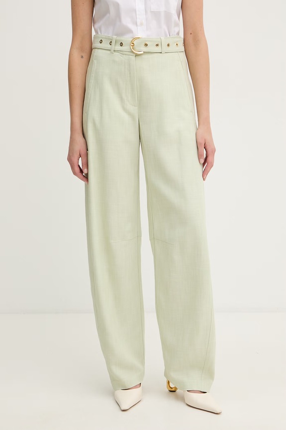 Pinko spodnie damskie zielony 106492.A2W6