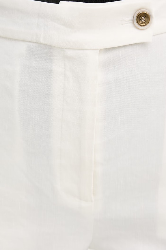 Pinko pantaloni de costum pentru femei, din bumbac 106514.A34I alb