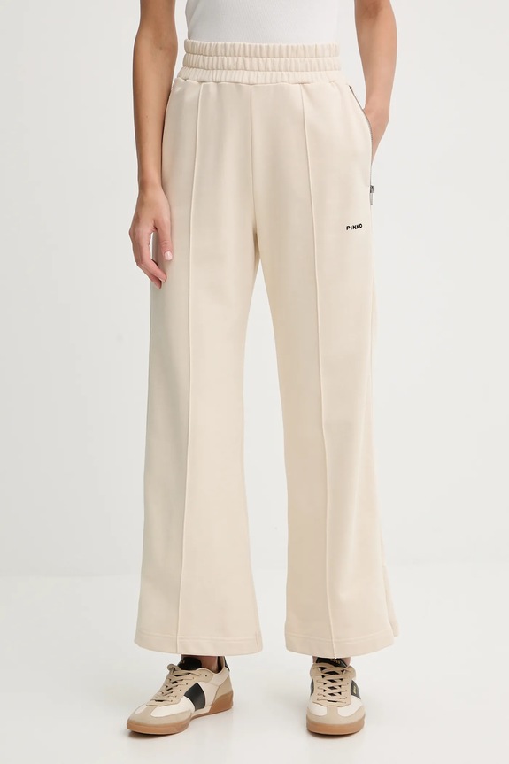 Pinko pantaloni de trening tricotaj bej 106359.A34M