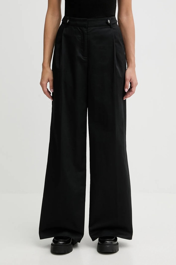 Βαμβακερό παντελόνι Karl Lagerfeld Jeans βαμβάκι μαύρο B1W10086