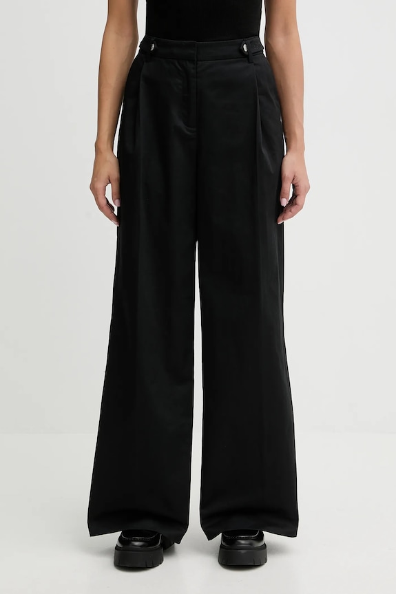 Βαμβακερό παντελόνι Karl Lagerfeld Jeans βαμβάκι μαύρο B1W10086