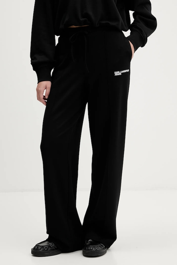 Tepláky Karl Lagerfeld Jeans pletenina černá B1W10092