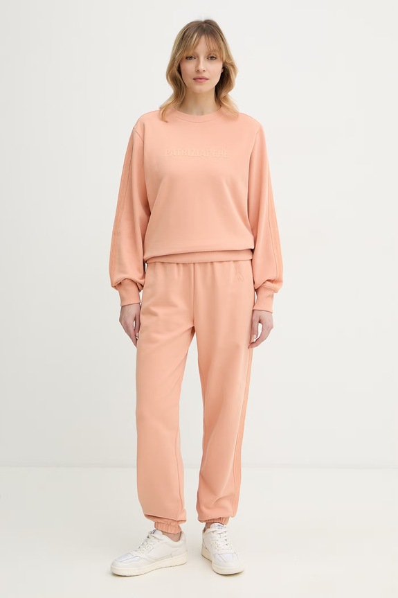 Bavlnené tepláky Patrizia Pepe 8P0802.J079 oranžová SS26