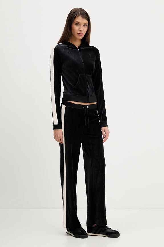 Velúrové tepláky Juicy Couture JCGBJ126002 čierna SS26