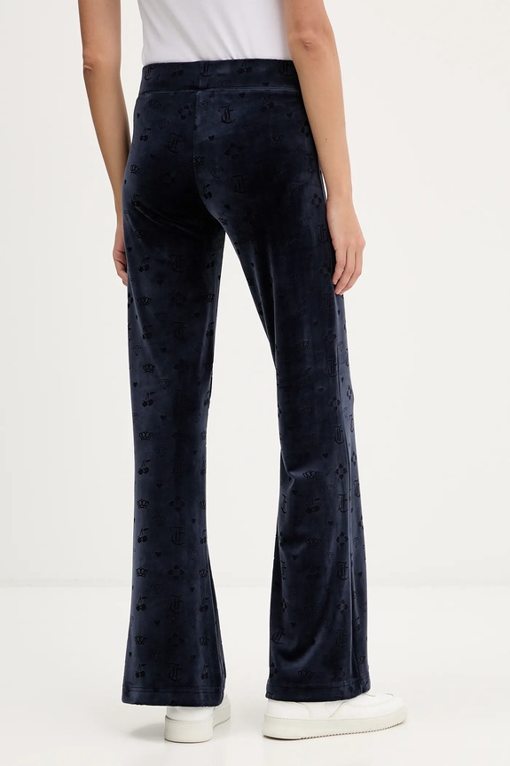 Îmbrăcăminte Juicy Couture pantaloni de trening din velur Monogram Lisa JCWBJ125303 bleumarin