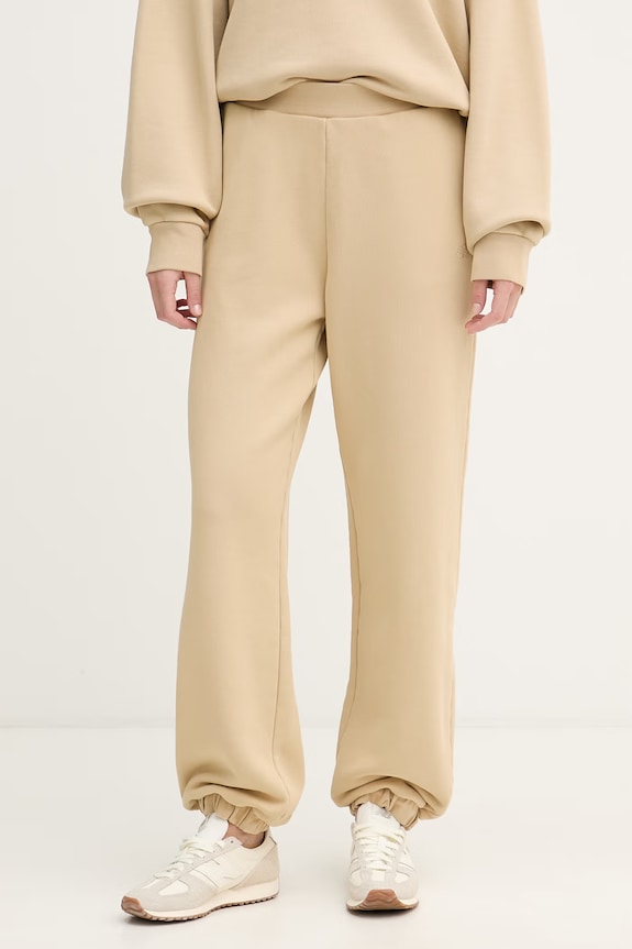 EA7 Emporio Armani teplákové nohavice dámske bavlnené béžová AF21061.7W000928