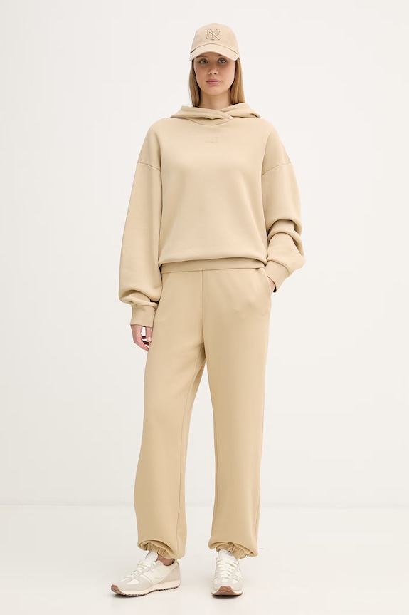 EA7 Emporio Armani teplákové nohavice dámske bavlnené AF21061.7W000928 béžová SS26