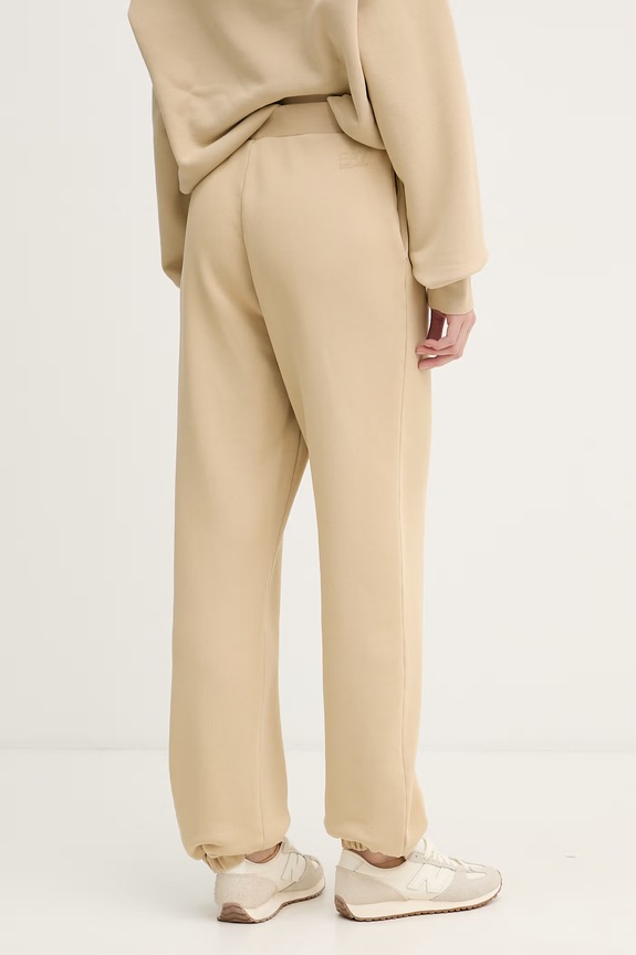Oblečenie EA7 Emporio Armani teplákové nohavice dámske bavlnené AF21061.7W000928 béžová
