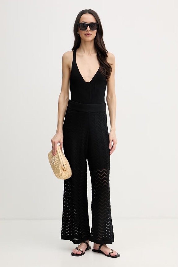 Joseph Ribkoff pantaloni pentru femei, cu mătase 262933 negru SS26