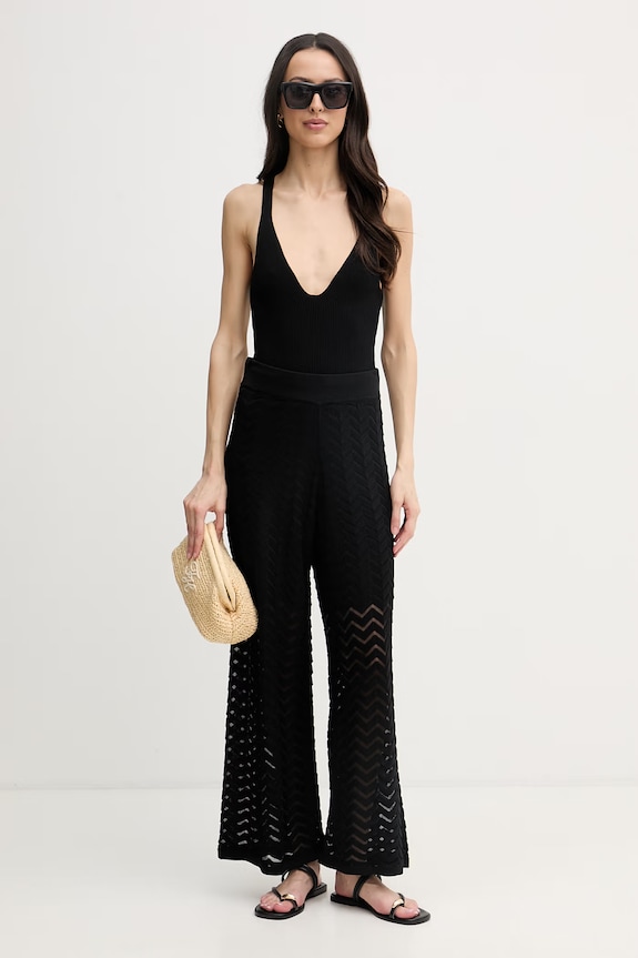 Joseph Ribkoff pantaloni pentru femei, cu mătase 262933 negru SS26