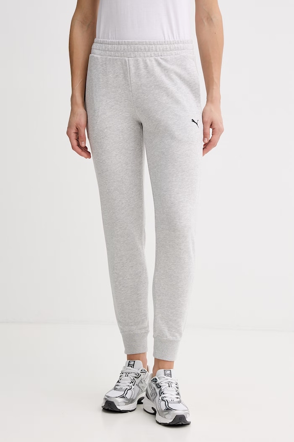Puma spodnie dresowe damskie bawełniane Essential TR szary 683284