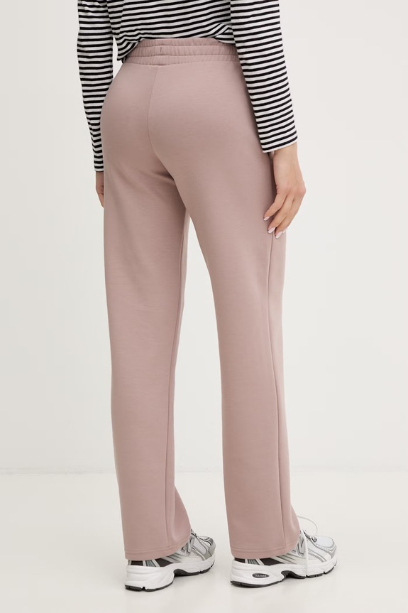Îmbrăcăminte Puma pantaloni de trening pentru femei, din bumbac Essential Elevated 691817 maro