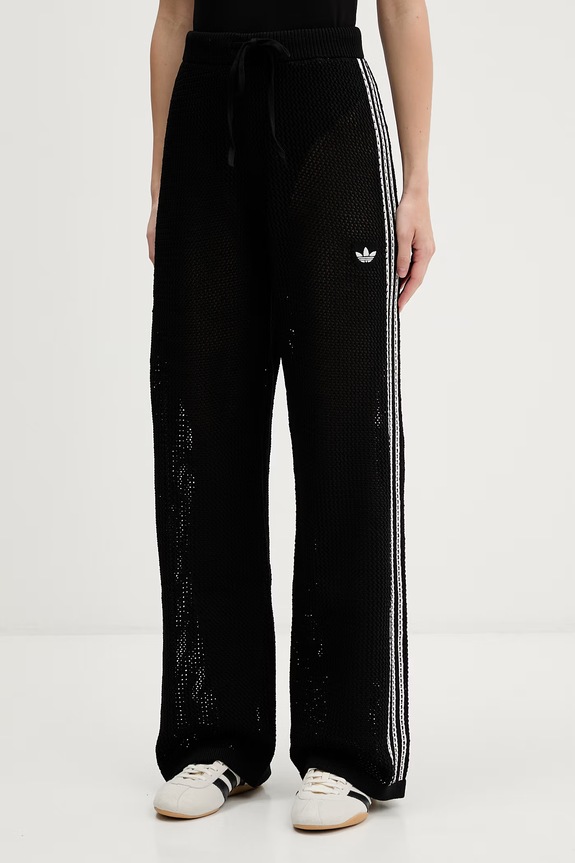 adidas Originals pantaloni de trening pentru femei Crochet negru KC6494