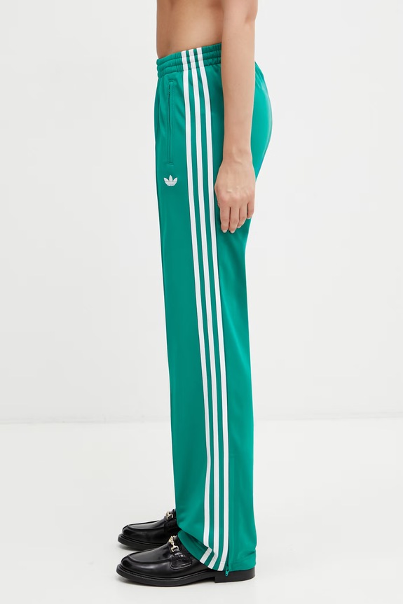 adidas Originals pantaloni de trening pentru femei panza verde KD3649