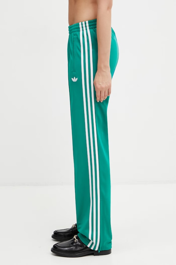 adidas Originals pantaloni de trening pentru femei panza verde KD3649