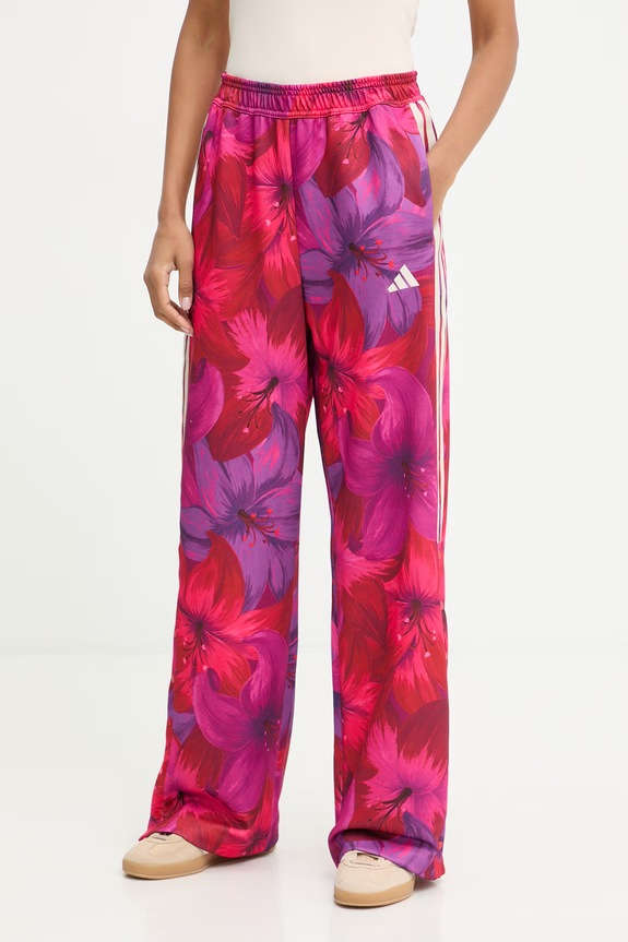Tepláky adidas x Farm Rio pletenina růžová KD4632