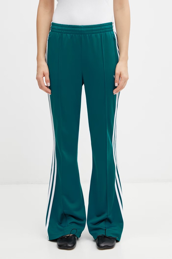 adidas Originals pantaloni evazați pentru femei KS1404 turcoaz SS26
