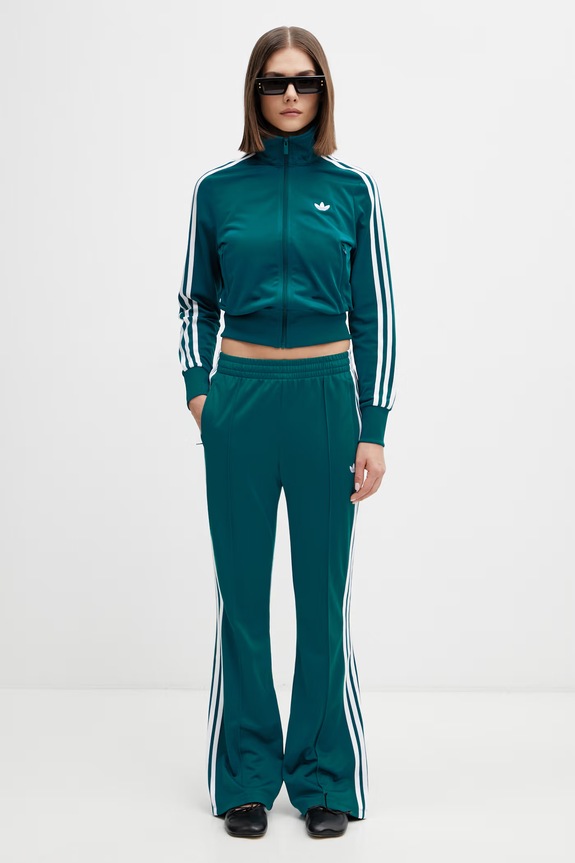adidas Originals pantaloni evazați pentru femei turcoaz KS1404