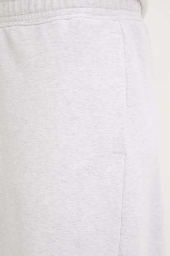 Puma pantaloni de trening din bumbac Wardrobe Essentials alb 634583
