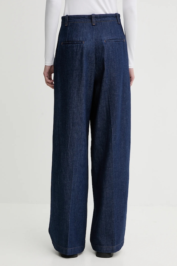 Îmbrăcăminte A.P.C. pantaloni de bumbac PANTALON GINNY COHMJ.F08510 bleumarin
