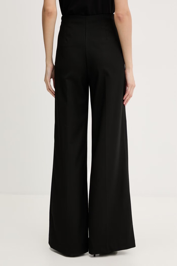 Oblačila Morgan hlače ženske z viskozo PBANE.F črna