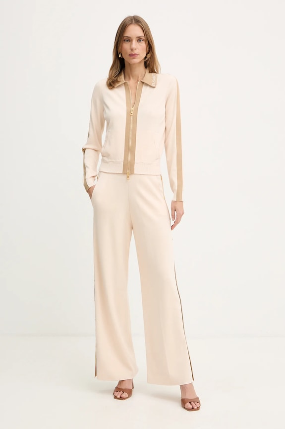 Elisabetta Franchi melegítőnadrág KP74S61E2 bézs SS26
