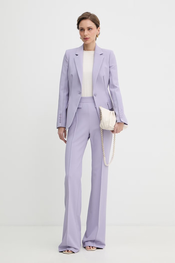 Elisabetta Franchi Παντελόνι γυναικείο PA17161E2 μωβ SS26