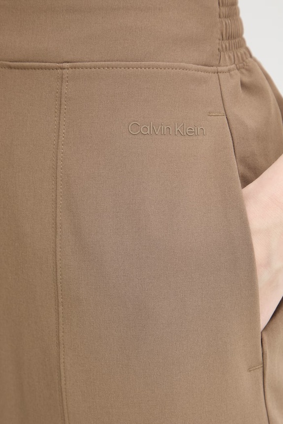 Calvin Klein Performance παντελόνι ίσιο γυναικείο καφέ LVGWS6P679