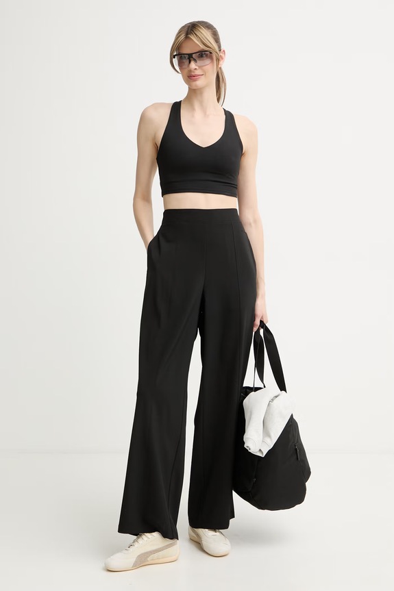 Calvin Klein Performance spodnie straight damskie LVGWS6P679 czarny SS26