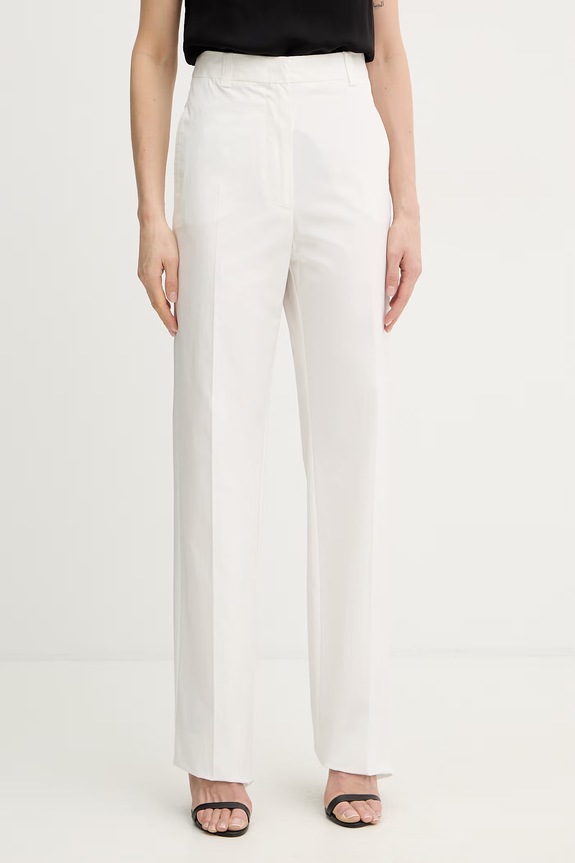 Marella pantaloni in cotone FIDATO alta bianco 2613131151200