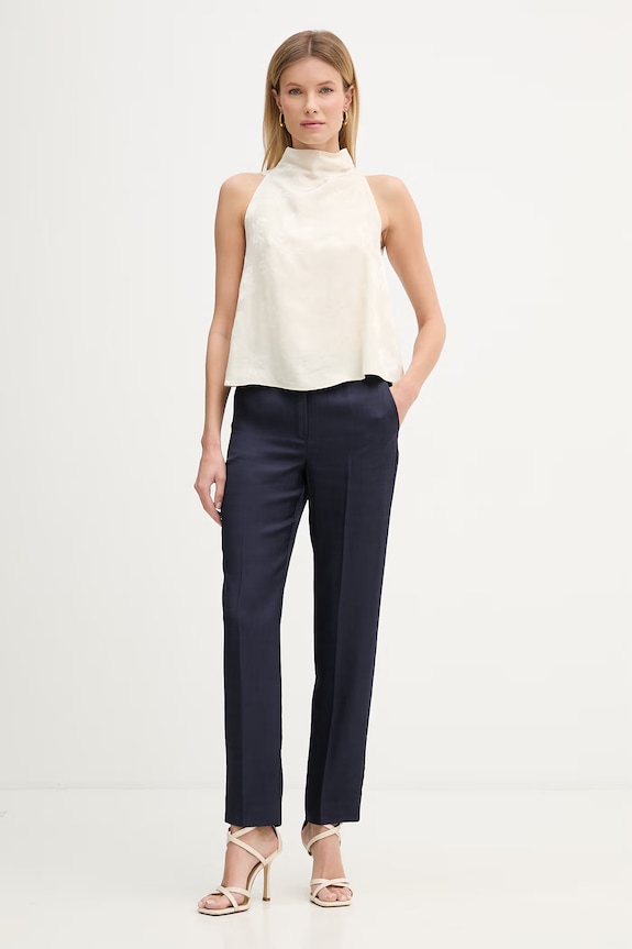 Marella pantaloni con lana Emme by Marella 2615131291200 blu navy SS26