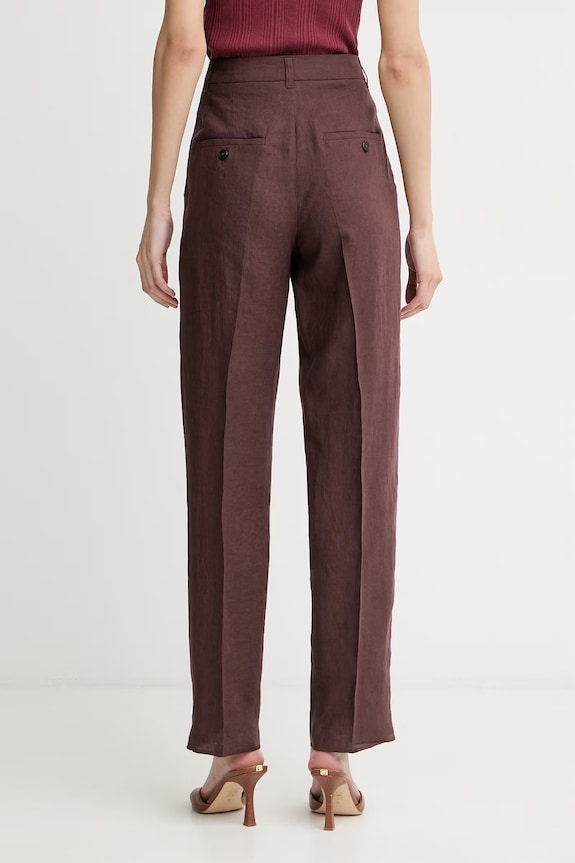 Îmbrăcăminte Marella pantaloni pentru femei, din in FRAGOLA 2613131052200 maro