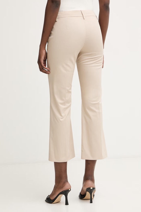 Ρούχα Marella παντελόνι γυναικείο με βαμβάκι Emme by Marella 2615131072200 μπεζ