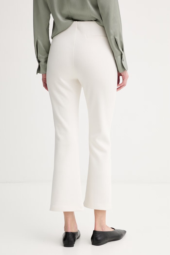 Oblečenie Calvin Klein Nohavice dámske s viskózou LV044F204G béžová