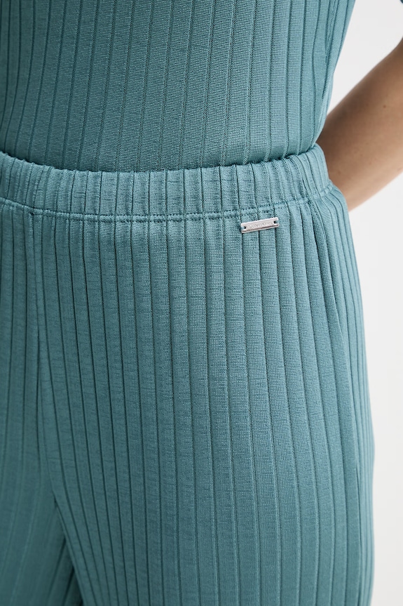Calvin Klein nohavice dámske tyrkysová LV044F273G