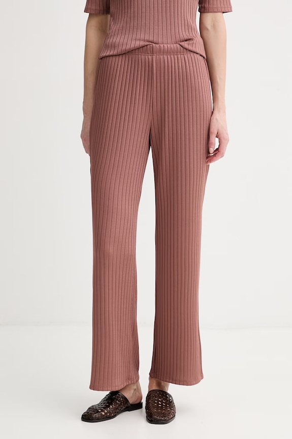 Calvin Klein spodnie damskie brązowy LV044F273G