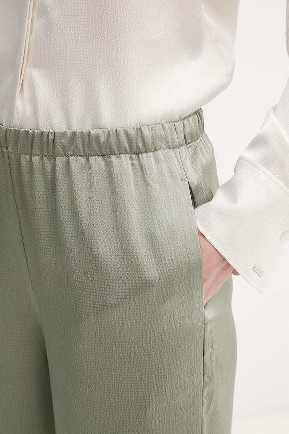 Calvin Klein pantaloni pentru femei verde LV044F611G