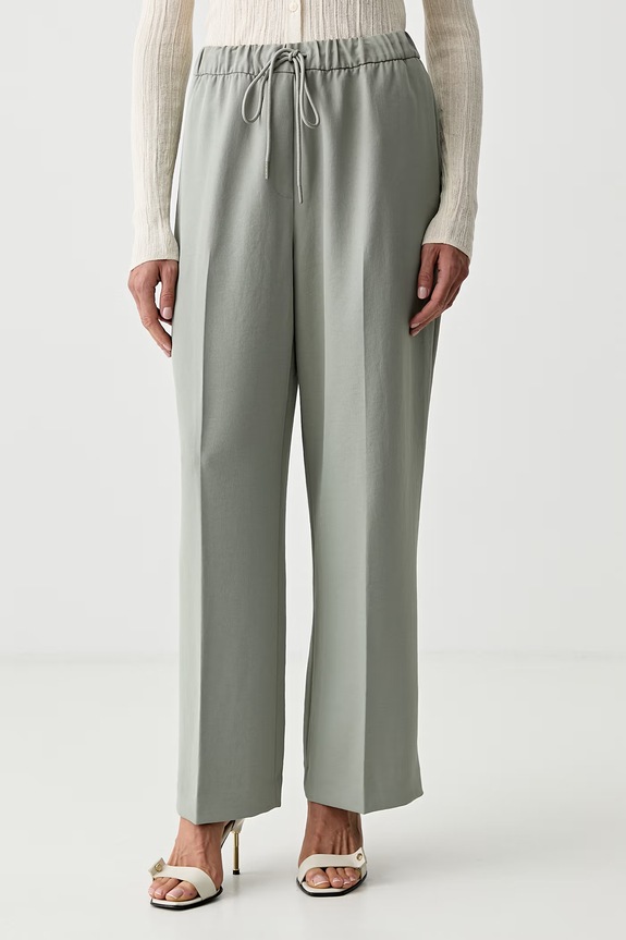 Calvin Klein nohavice dámske zelená LV044F646G