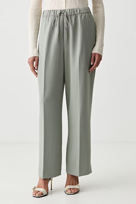 Calvin Klein nohavice dámske zelená LV044F646G