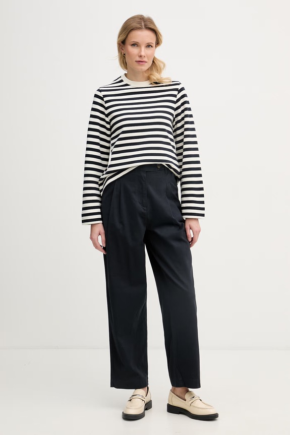 Barbour nohavice dámske bavlnené Verona LTR0422 tmavomodrá SS26