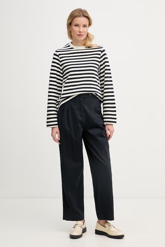 Barbour nohavice dámske bavlnené Verona LTR0422 tmavomodrá SS26