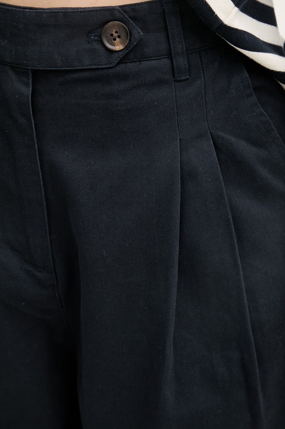 Barbour nohavice dámske bavlnené Verona tmavomodrá LTR0422