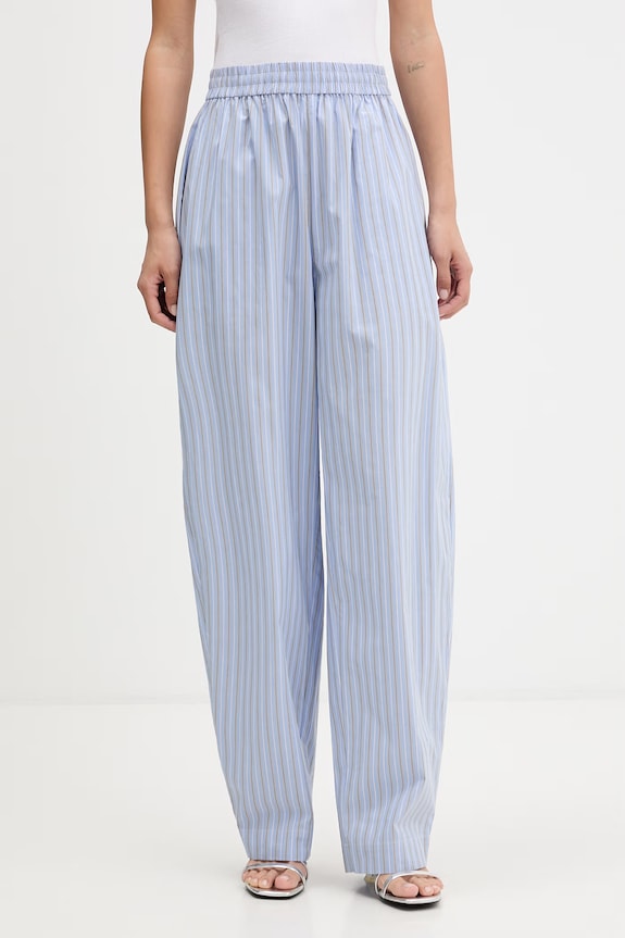 Rotate pantaloni pentru femei din bumbac albastru 1153643082