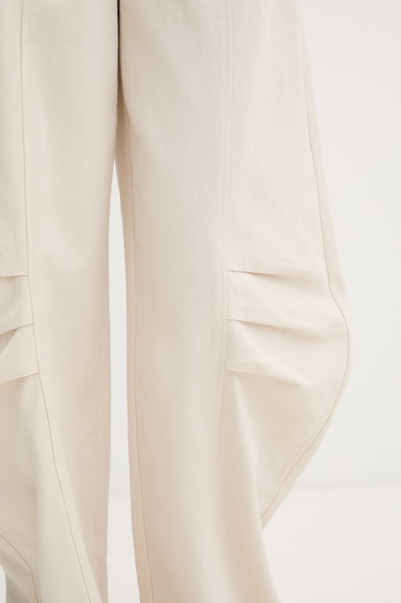 Rotate pantaloni pentru femei, cu in bej 1155062059